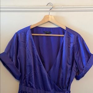 Banana Republic Violet Silk Wrap Dress